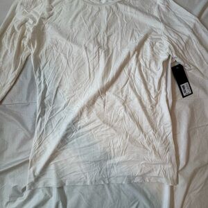 GNW Women’s White Long Sleeve Crew Neck T-Shirt Size XL New With Tags Basic Tee
